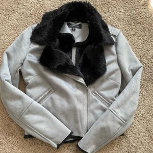 Faux Suede Fur Jacket